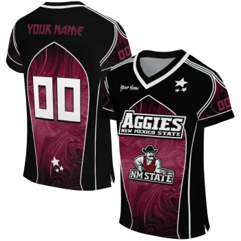 customized new mexico state aggies halftone slant crimson black jersey best selling