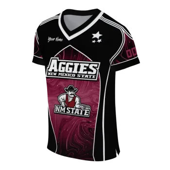 customized new mexico state aggies halftone slant crimson black jersey fashion forward