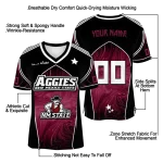 customized new mexico state aggies halftone slant crimson black jersey best selling