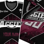 customized new mexico state aggies halftone slant crimson black jersey best selling