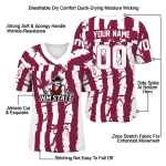 customized new mexico state aggies stripe splatter crimson jersey best selling