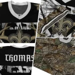 customized new orleans saints antler skull camouflage hunting jersey best selling