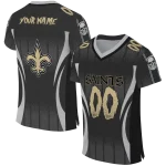 customized new orleans saints dynamic dots black jersey best selling