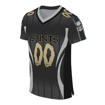 customized new orleans saints dynamic dots black jersey fashion forward