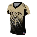 customized new orleans saints halftone fade gold black jersey best selling
