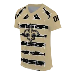 customized new orleans saints layered grids gold jersey best selling