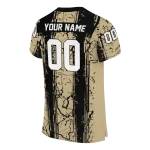 customized new orleans saints rugged stripes gold jersey best selling