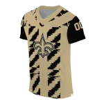customized new orleans saints stripe block gold jersey best selling