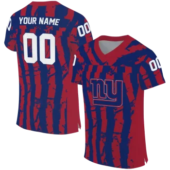customized new york giants stripe splatter blue jersey best selling