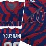 customized new york giants stripe splatter blue jersey best selling