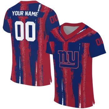 customized new york giants striped texture blue jersey best selling