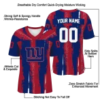 customized new york giants striped texture blue jersey best selling