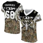 customized new york jets antler skull camouflage hunting jersey best selling