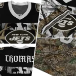 customized new york jets antler skull camouflage hunting jersey best selling