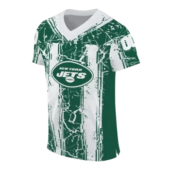 customized new york jets rugged stripes green jersey fashion forward