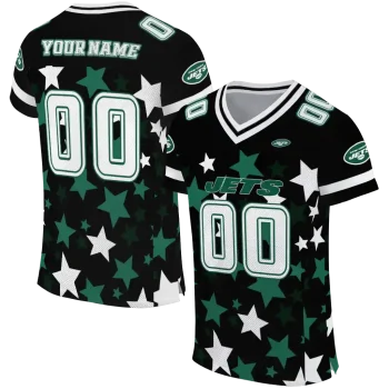 customized new york jets star cluster black jersey best selling