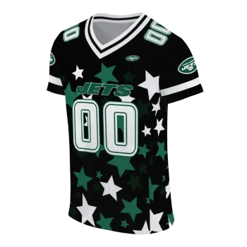 customized new york jets star cluster black jersey fashion forward