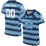 customized north carolina tar heels art stripe light blue jersey best selling