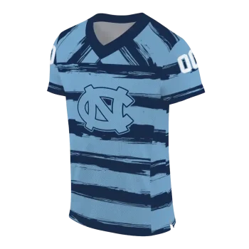 customized north carolina tar heels art stripe light blue jersey fashion forward