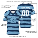 customized north carolina tar heels art stripe light blue jersey best selling