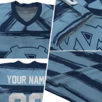 customized north carolina tar heels art stripe light blue jersey best selling