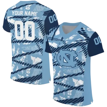 customized north carolina tar heels camo shatter light blue jersey best selling