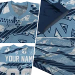customized north carolina tar heels camo shatter light blue jersey best selling