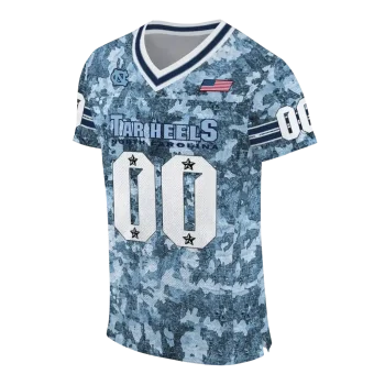 customized north carolina tar heels camouflage abstract light blue jersey fashion forward