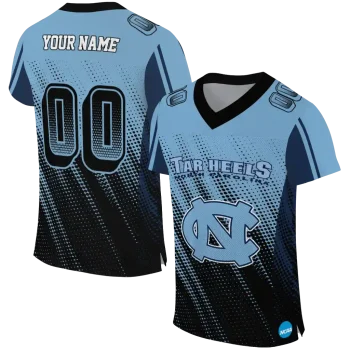 customized north carolina tar heels halftone flow light blue black jersey best selling
