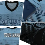 customized north carolina tar heels halftone flow light blue black jersey best selling