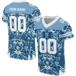 customized north carolina tar heels mirrored pattern light blue jersey best selling
