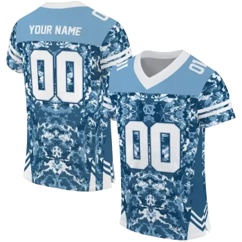 customized north carolina tar heels mirrored pattern light blue jersey best selling