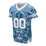 customized north carolina tar heels mirrored pattern light blue jersey best selling