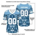 customized north carolina tar heels mirrored pattern light blue jersey best selling