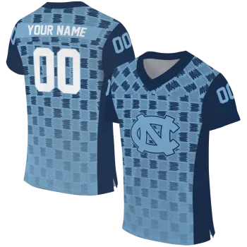 customized north carolina tar heels stacked rectangle light blue jersey best selling