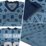 customized north carolina tar heels stacked rectangle light blue jersey best selling