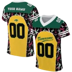customized north dakota state bison brushstroke xs yellow black jersey best selling