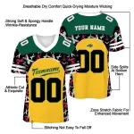 customized north dakota state bison brushstroke xs yellow black jersey best selling