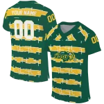customized north dakota state bison layered grids green jersey best selling