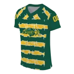 customized north dakota state bison layered grids green jersey best selling