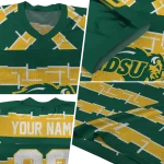 customized north dakota state bison layered grids green jersey best selling