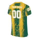 customized north dakota state bison rugged stripes green jersey best selling