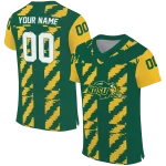 customized north dakota state bison stripe block green jersey best selling