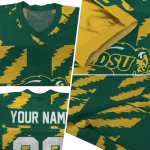 customized north dakota state bison stripe block green jersey best selling