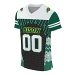 customized north dakota state bison tire arrows green black white jersey best selling