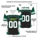 customized north dakota state bison tire arrows green black white jersey best selling