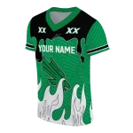 customized north texas mean green dripping flames green white jersey best selling