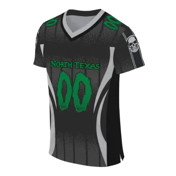customized north texas mean green dynamic dots black jersey fashion forward