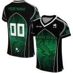 customized north texas mean green halftone slant green black jersey best selling