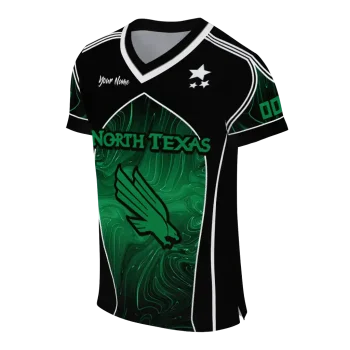 customized north texas mean green halftone slant green black jersey fashion forward